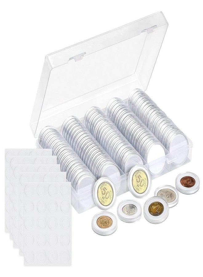 OFIFO® Coin Box Collectable Coin Storage Box Clear Coin Holder Organzier Max 100Pcs Capacity, Compatible with 17-30mm Dia Coins Trade Tokens Coins - Image 1